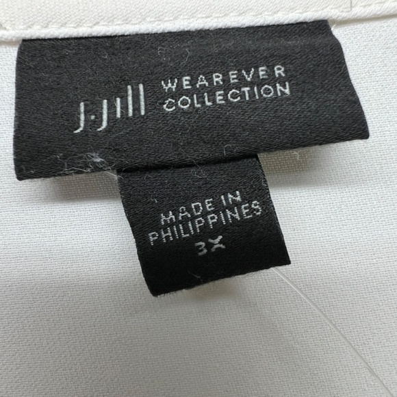 J. Jill Womens Top Cream 3X Business Casual Workwear Career Office Party Elegant - Picture 2 of 10